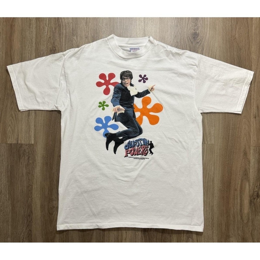 Vintage Y2K‎ 1998 All Sport Austin Powers T Shirt Size XL(48)